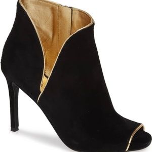 Michael Kors Harper Suede Open Toe Boot Size 8M